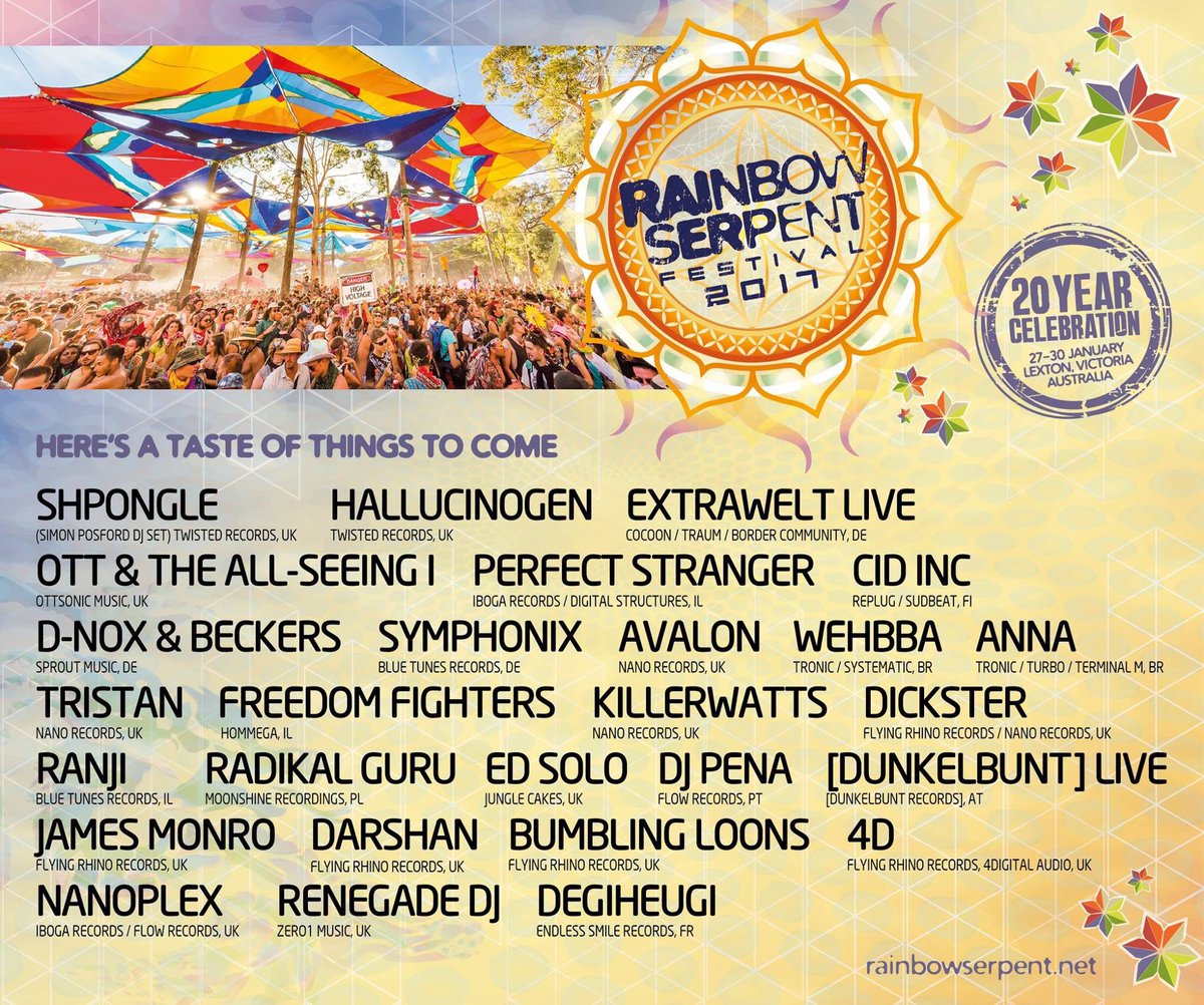 Rainbow Serpent Festival Lineup Best Event in The World