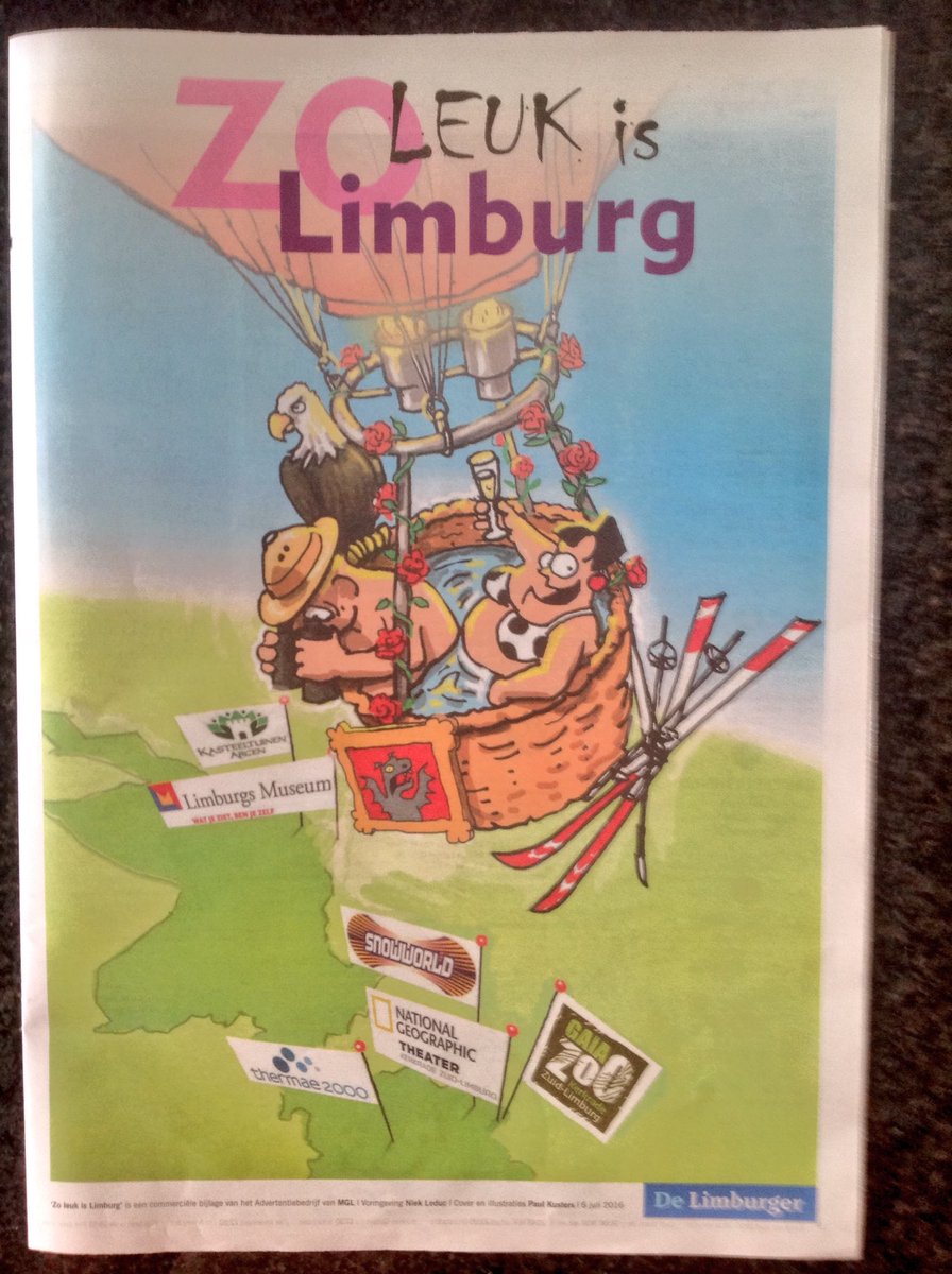 Mooie bijlage <a href="/delimburger/">De Limburger</a> "zo leuk is Limburg" met de grotere attracties van <a href="/limburg/">Provincie Limburg</a> #aangenaamverrast