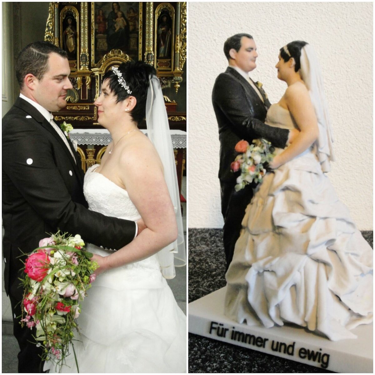 DDDprint_3D's tweet photo. For ever and always. #3dprint #3dprinting  #3dscanning  #3dselfie #wedding #bride https://t.co/pFOtuUwHJx
