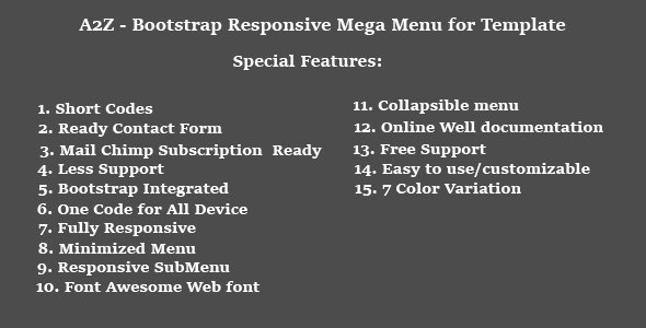 WpWarez's tweet image. A2Z - Bootstrap Responsive Mega Menu ... - #BootstrapMegaMenu #BootstrapNavigation goo.gl/Ombqvc