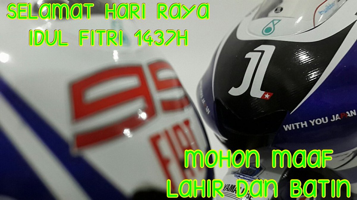 JorgeLorenzoID's tweet photo. Selamat Hari Raya Idul Fitri 1437H. Mohon maaf lahir dan batin. π #GoJL99 https://t.co/lZA5K1Im7M
