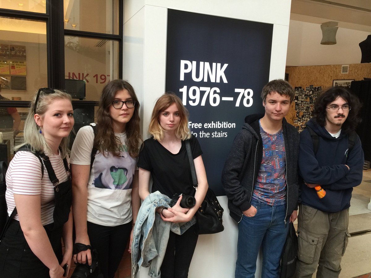 PompeyPunk's tweet photo. New ideas for our #pompeypunk exhibition are flowing after our visit to #punk40 at British library. @PortsmouthGhall https://t.co/XSLdOgnCDU
