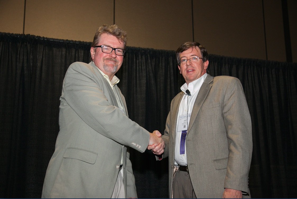 CMUCompBio's tweet photo. ISAC Presents Distinguished Service Award to CBD Dept Head Robert F. Murphy  at #CYTO2016: https://t.co/oTzCzm3Muj https://t.co/4hF65hOoAz