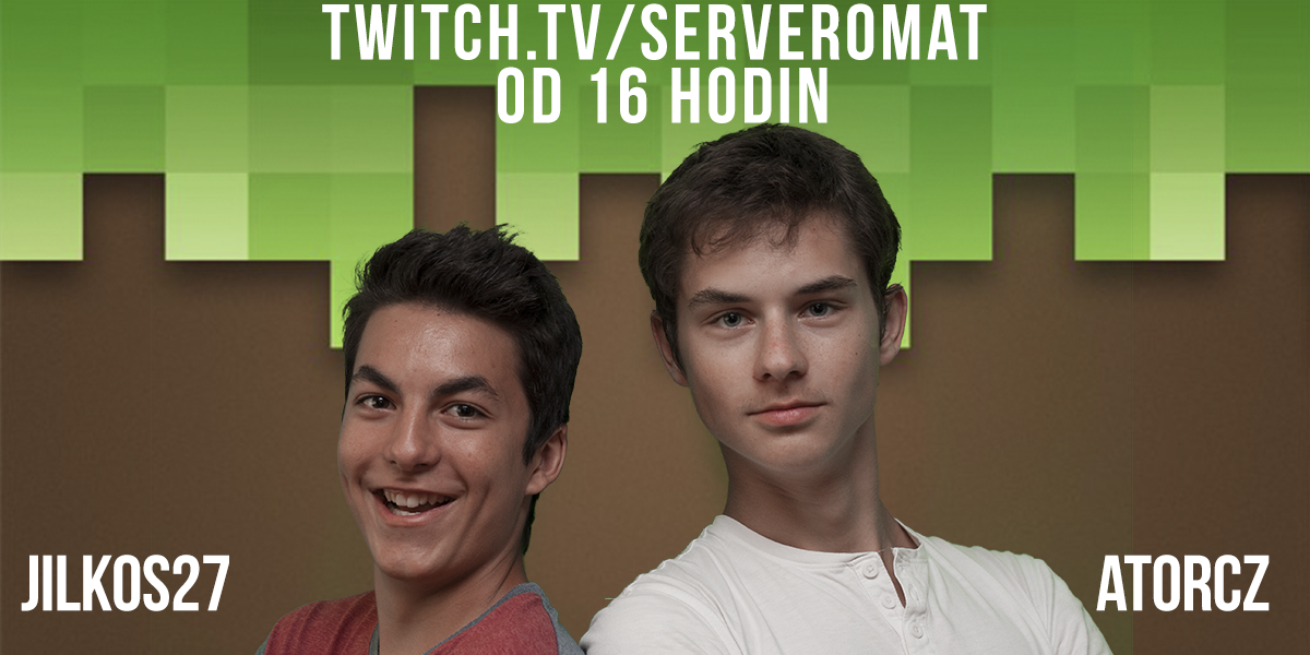 serveromat's tweet image. Minecraft Server zdarma za follow na Twitch twitch.tv/serveromat 
Web: serveromat.com