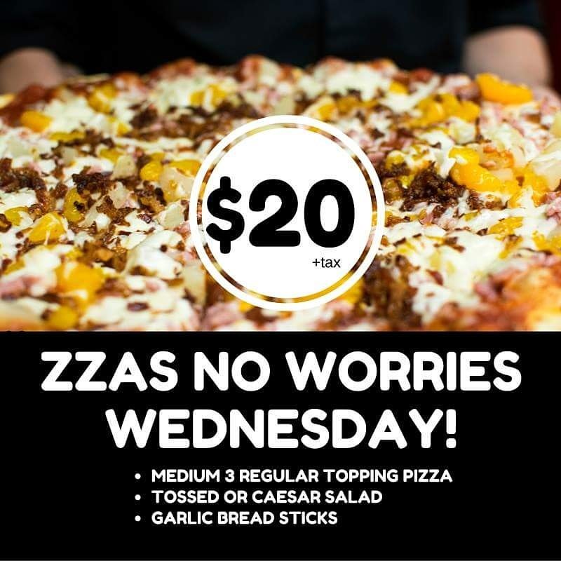 ZzasPizza's tweet photo. No worries Wednesday! 4-close #sarnia #pizza#dtsarnia #sarniadeals https://t.co/GHVq5negXe