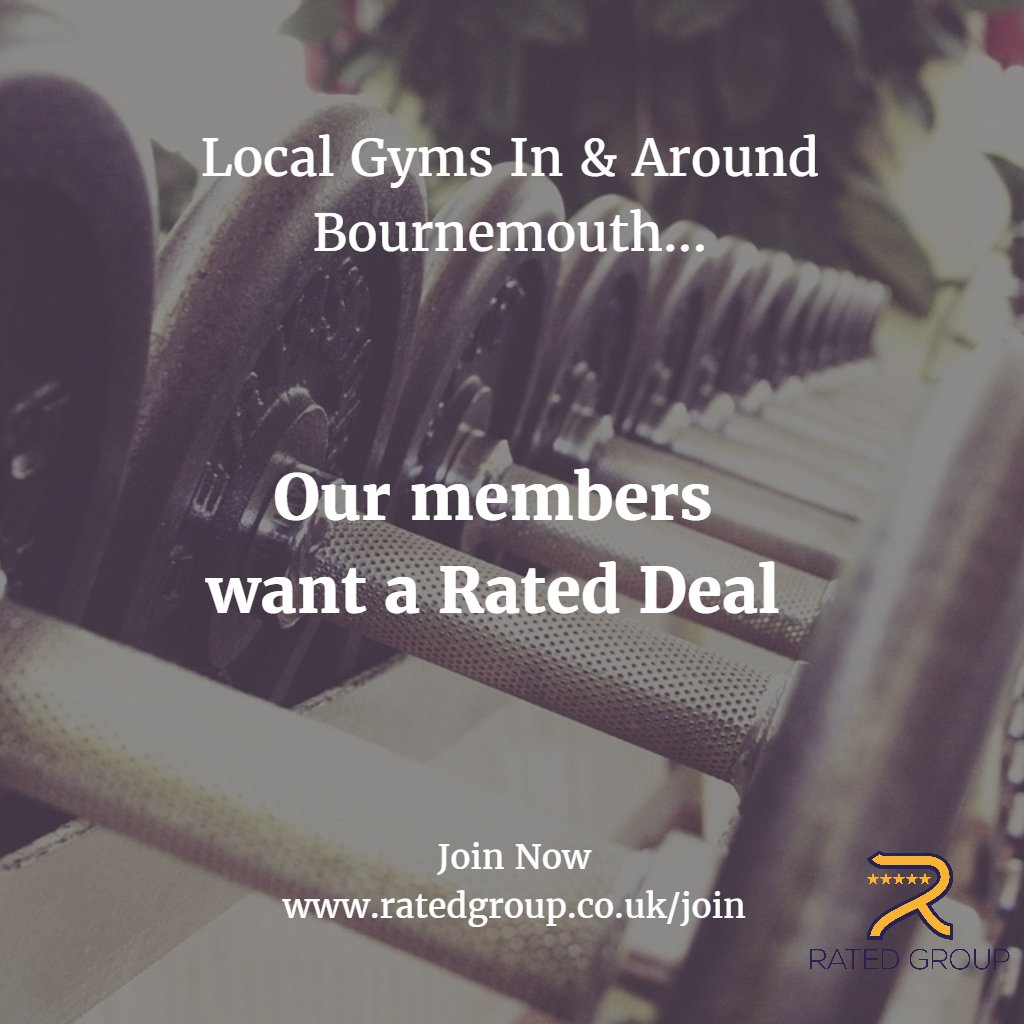 RatedGroup's tweet photo. Gym in or around Bournemouth?
Our members want a Rated Deal
Join today .
https://t.co/WYqrkzSyr8 
#gym #fitness https://t.co/BxjTfKMnZC