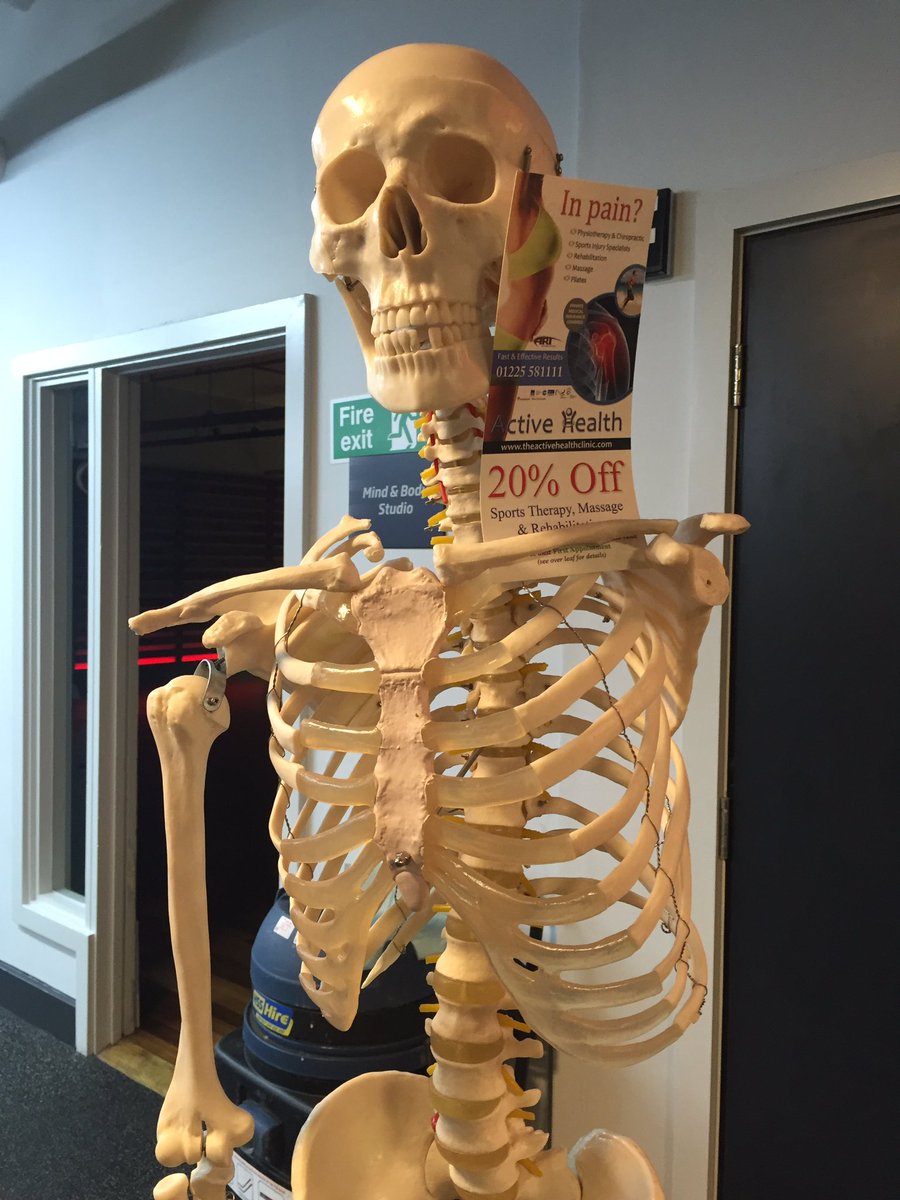 Find the skeleton in <a href="/FFBath/">Fitness First Bath</a> today to receive 20% off sports therapy, rehab or massage treatments.