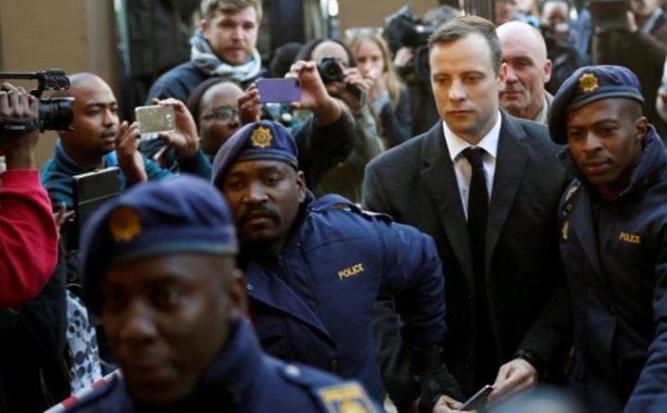 Telegraph's tweet photo. #OscarPistorius to serve half his six year prison sentence before applying for parole https://t.co/BI0JZwm85m https://t.co/sZD3tUn2g2