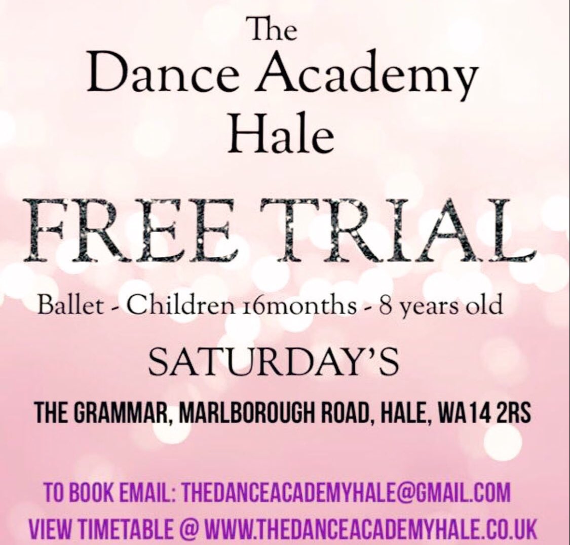 COME ALONG FOR A FREE TRIAL  

💕 CHILDRENS BALLET💕 

Ages 19months - 8 years old! 💕#Altrincham #hale #bowdon