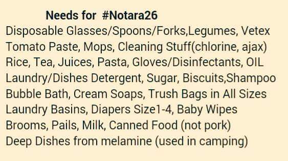 Faloulah's tweet photo. Urgent needs for #RefugeesGR squat @Notara26 in Athens: 
(Photo from their fb page) https://t.co/LbgSXWLs7P