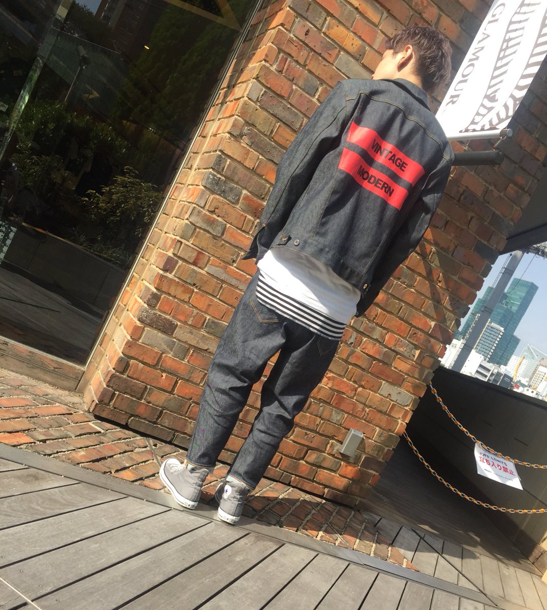 99____km___99's tweet photo. 😎😎😇 #yoshiokubo #mort #mortParis  #denim #setup #converse #MARCELOBURLON https://t.co/E0Rew6aOYx