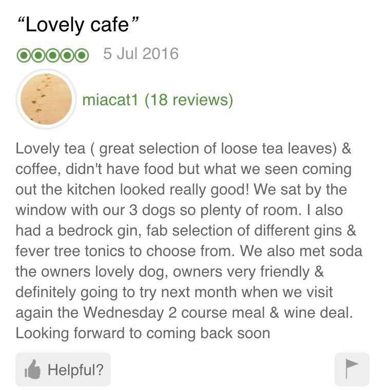 Lovely review about our cafe (&amp; Soda) to start the day off! #Cumbria #Cafe #kirkbylonsdale