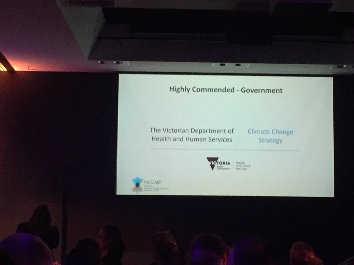 loopandco's tweet photo. Congrats to #dhhs @VicGovAu for a highly commended award as #adaptationchampion! #adapt2016 https://t.co/kIp5KpeT6e