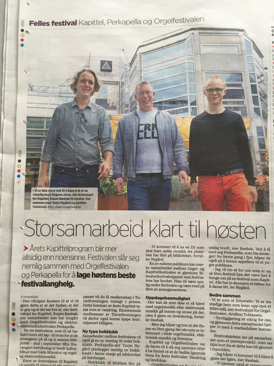 Kapittel's tweet photo. I år samarbeider vi med @Perkapella og Orgelfestivalen for å lage høstens beste festival #kapittel16 #sølvberget https://t.co/HtR7m8waSQ