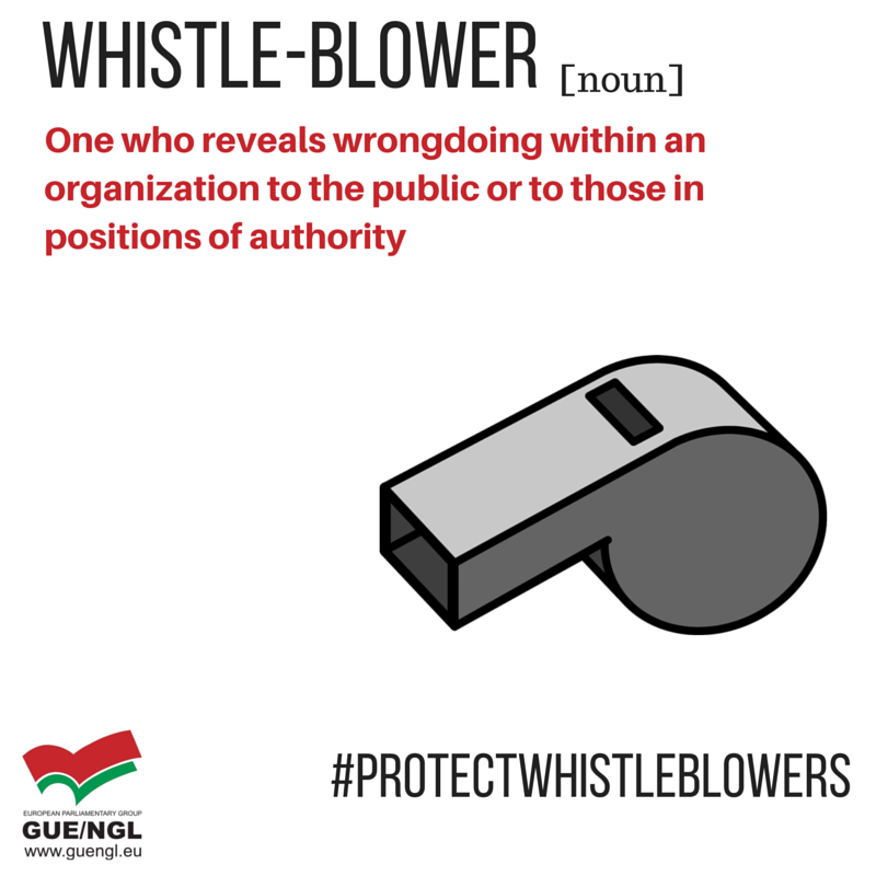 Left_EU's tweet photo. #Whistleblowers should be thanked not punished. We call on the #EPlenary to #ProtectWhistleblowers https://t.co/gv1akfgRKH