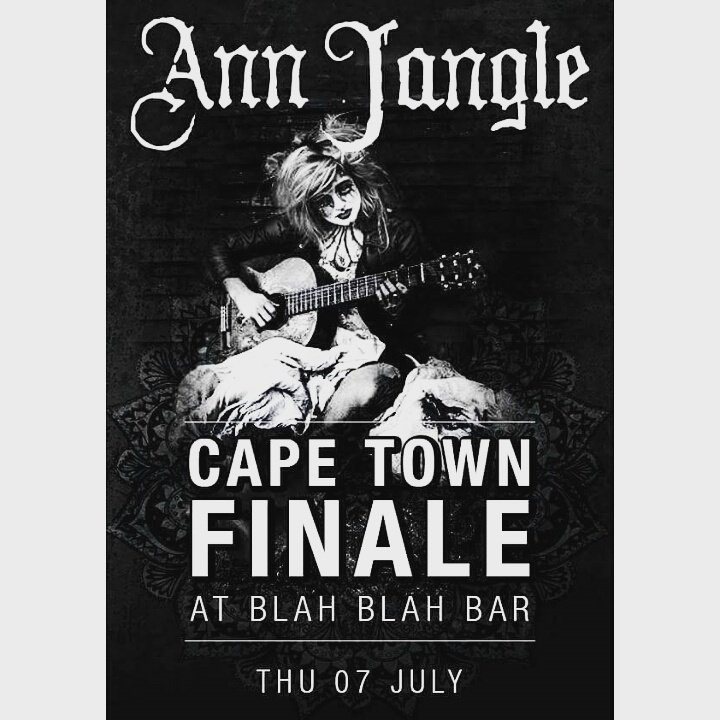 <a href="/AnnJangle/">ANN JANGLE</a> finale tomorrow night  #BlahBlahBar #CapeTown #livemusic #kloofstreet <a href="/Jessicasaxcat/">Jess van der Merwe</a> <a href="/MCATJ/">Mr Cat & The Jackal</a> <a href="/BlahBlahBar/">Blah Blah Bar</a>