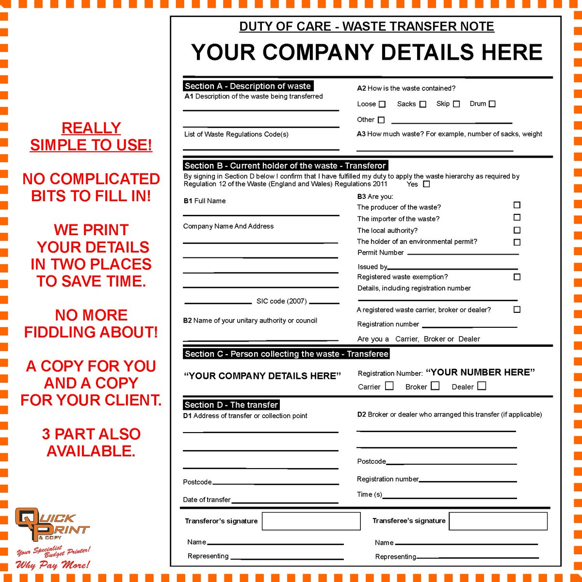 quickprintebay's tweet photo. Carry waste or refuse....You Now Must Have "Waste Transfer Notes".
Visit Our Ebay Shop:  https://t.co/biKvJsxKiK https://t.co/aaAvd3doGc
