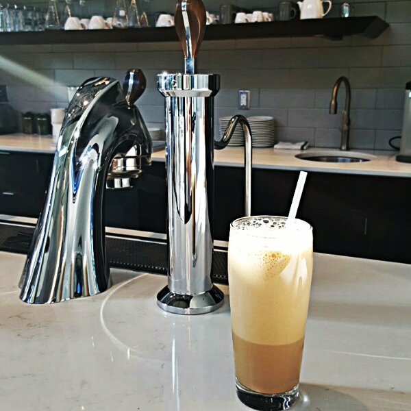 trianglexplorer's tweet photo. Trying a "Draft Latte" at new coffee shop 42 & Lawrence. Located at base of Skyhouse Apt in Raleigh. #MartinStreet https://t.co/AbmmeeSSxl