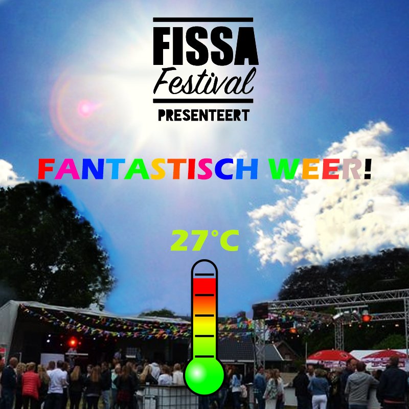 fissamarkelo's tweet photo. #FISSAFestival presenteert voor aankomende zondag: fantastisch weer! https://t.co/kYIuijw8oL #lekkerhoor #zonnetje https://t.co/MI465gNePT