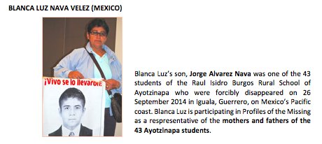 TheICMP's tweet photo. Blanca Nava, mother of Jorge Alvarez, one of the 43 missing students from #Mexico, in The Hague, 8 July #ICMP20 https://t.co/H7bvOtS16l