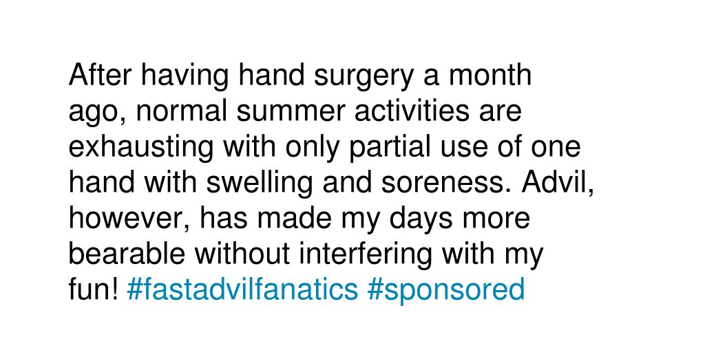 CCsaky's tweet image. How has Advil® Film-Coated helped you continue to pursue your passions? #fastadvilfanatics #sponsored