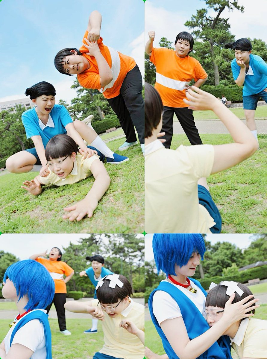 朝 自家通販中 على تويتر ドラえもん併せしてきましたー O 昔から好きだったアニメなのでポージング困らなかった 笑 ドラえもん 巧兔さん のび太 うさこさん ジャイアン 梨紅さん スネ夫 朝 お写真 モッチーさん