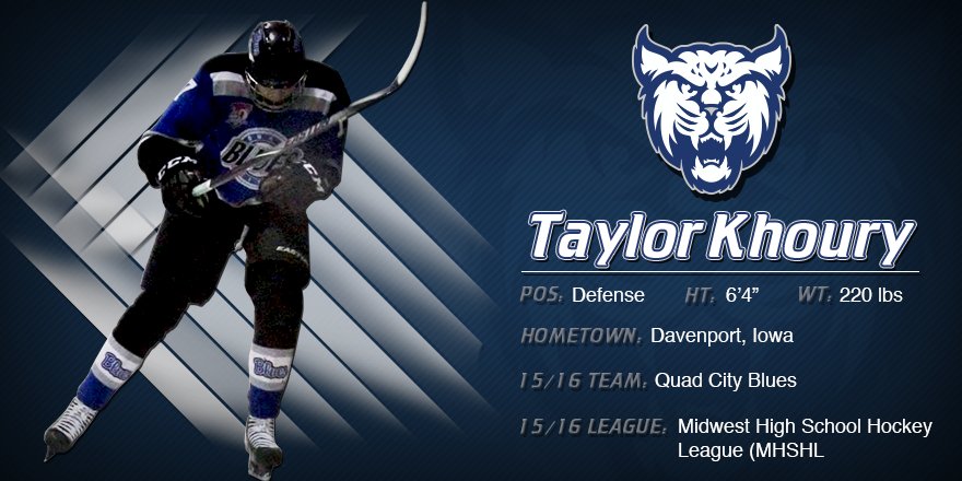 NHIceCats's tweet photo. We are proud to announce the signing of Defenseman, @TaylorKhoury for this upcoming season! #NHIcecats https://t.co/vJoUHlk0ik