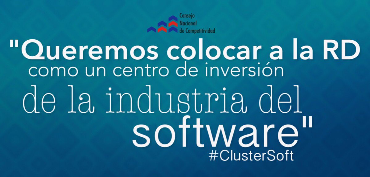 cncgobdo's tweet photo. El #ClusterSoft de nuestro país tiene una visión clara de a dónde llevar la industria de software. https://t.co/QFJMnKOXQs