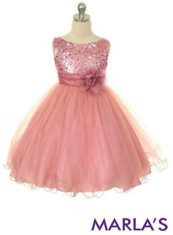 This girls' sparkle dusty rose dress is too adorable! #MarlasFashions #LoveMarlas Shop here: marlasfashions.com/collections/ki…