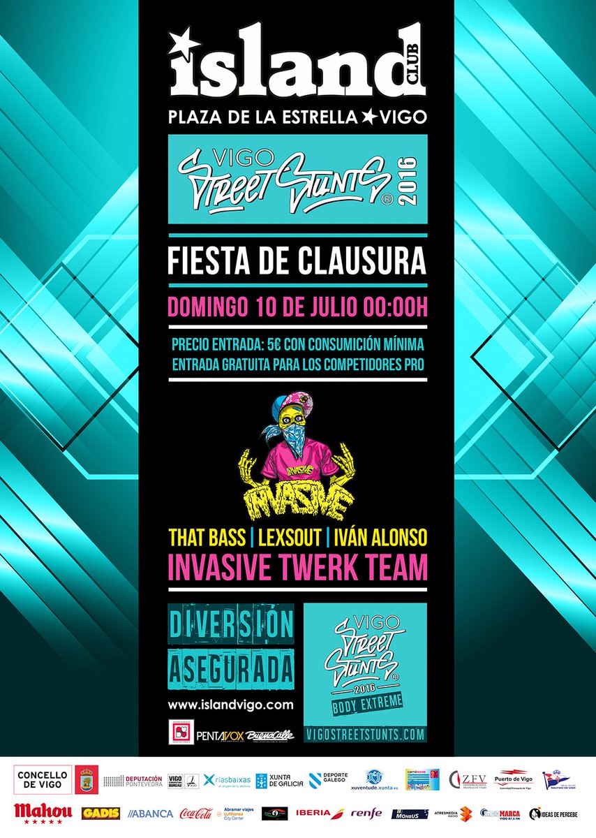 FIESTÓN DE CLAUSURA el Domingo en #IslandClubVigo con <a href="/InvasiveVigo/">Invasive Sessions</a> No os perdais la fiesta más increible del verano