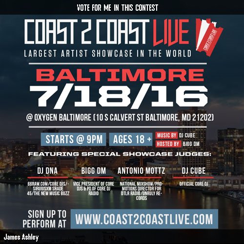 VoiceNBarZ's tweet photo. Vote for me to perform at #Baltimore Edition 7/18/16! https://t.co/0Tg70oNZVa #Coast2Coast https://t.co/FTTLwNaJ7H