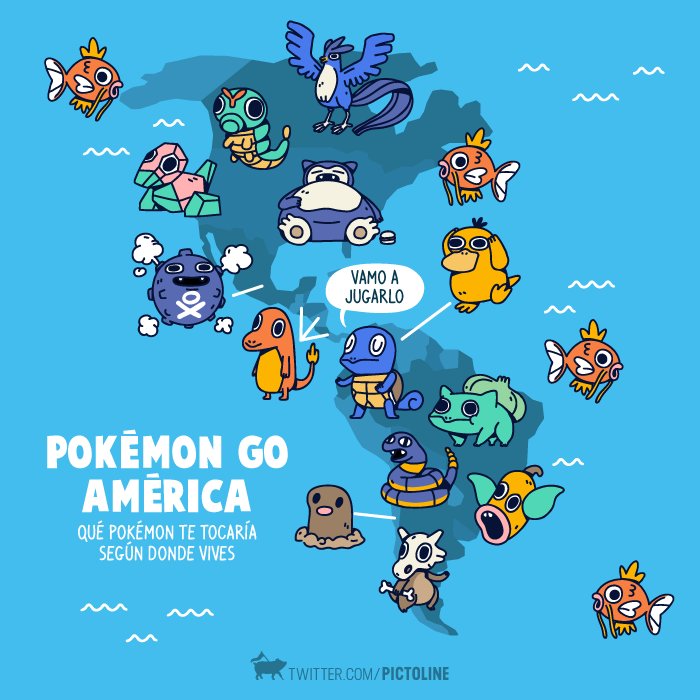 pictoline's tweet photo. A wild #PokemonGo Map appeared!

Ahora que salió el juego, ¿qué Pokémon te tocaría según donde vives? https://t.co/97SENqX1Df