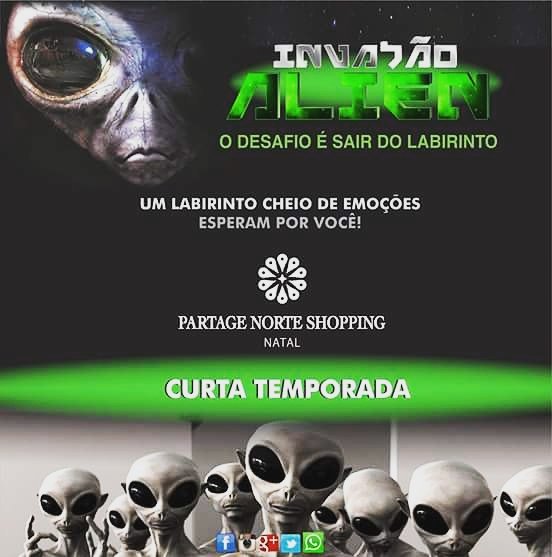 Labirinto Invasão Alien no Shopping Mueller - Muralzinho de Ideias