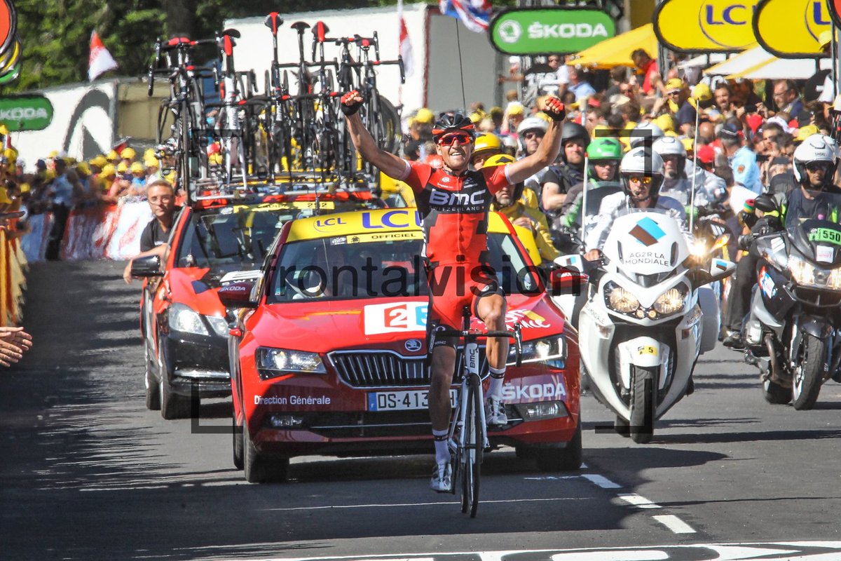 frontalvision's tweet photo. Today 5. Stage #TDF2016 finish: Congrats Greg van Avermaet from BMC Racing Team for success: https://t.co/YxHg5aJUhp https://t.co/N6rGoWi1vu