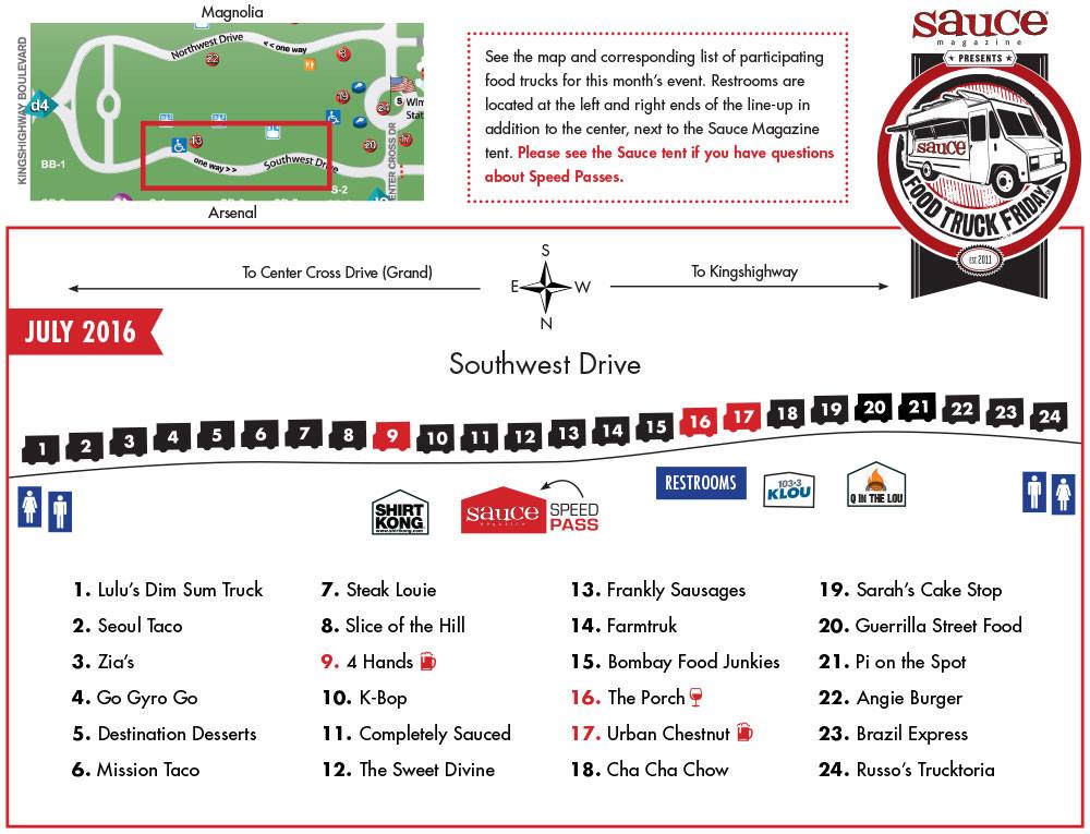 SAUCEmag's tweet photo. Announcing your #FoodTruckFridaySTL lineup! RT and plan your route to food truck glory. See you at 4 p.m., #STL! https://t.co/HTpHBKCmPW
