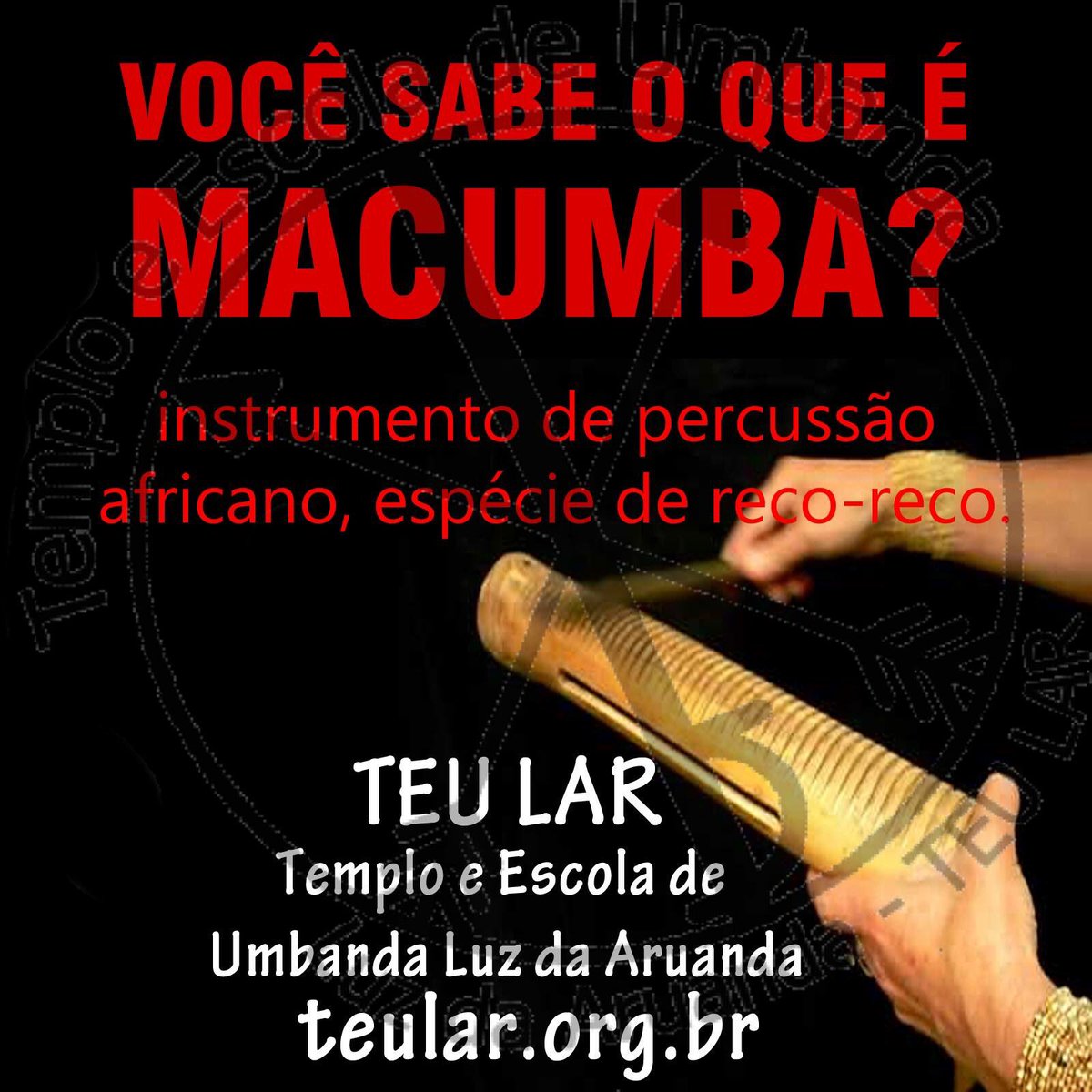 teularoficial's tweet photo. Você sabe o que é macumba?
Curta nossa página https://t.co/vYy7GOk8lB
#umbanda #universoumbandista #teular https://t.co/DgcKIcTmTn
