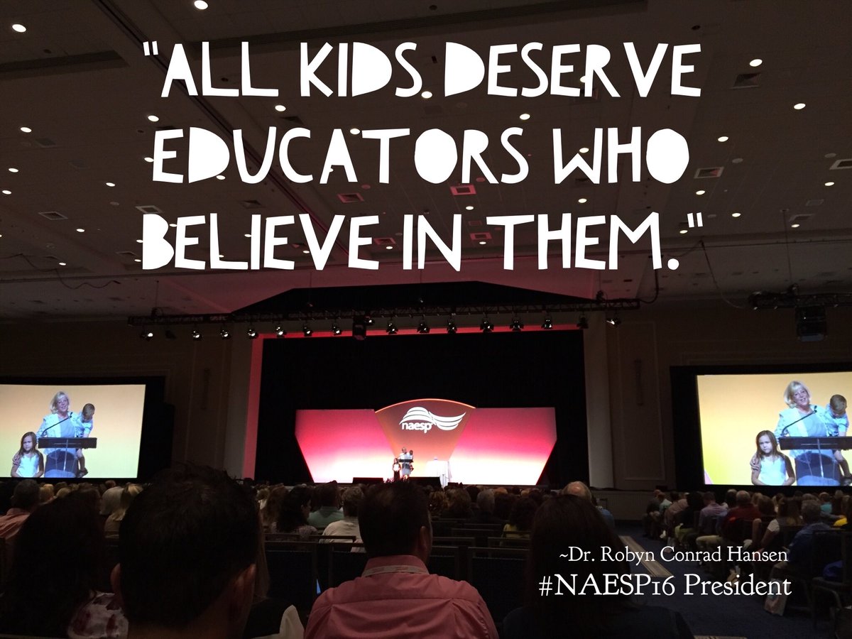 GustafsonBrad's tweet photo. All kids. ALL kids. Who else believes?! #NAESP16. https://t.co/adE4xJtsK5