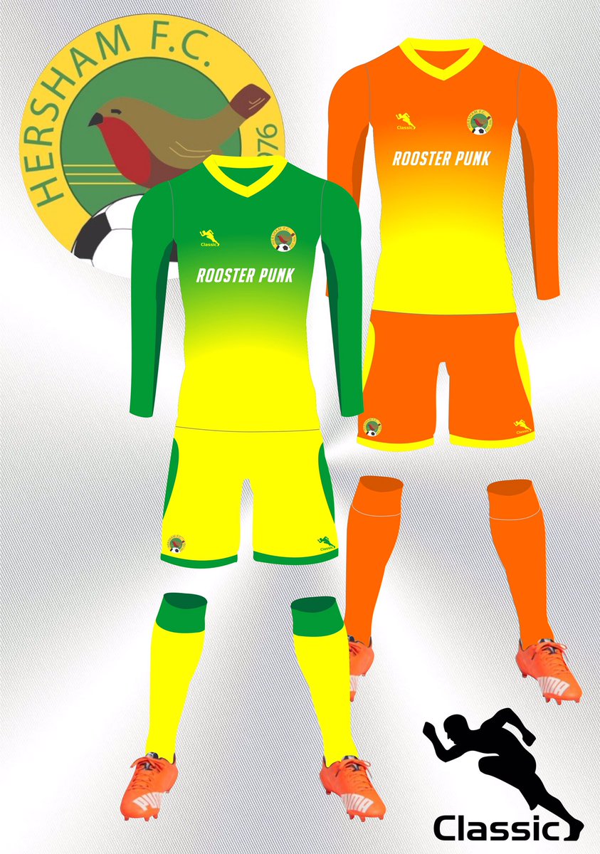 ClassicSportsW's tweet photo. The new @HershamFC match kit and goalkeeper kit for the 2016/17 season! #TeamClassic https://t.co/IJvpHVevNL