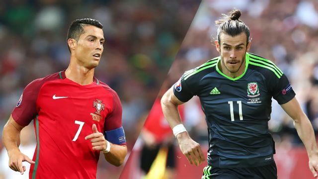 espn's tweet photo. It's Ronaldo vs. Bale for a spot in the #EURO2016 final.

Portugal-Wales is on ESPN/here: https://t.co/4NBwXg4fAS https://t.co/Y7ZVasFQhd