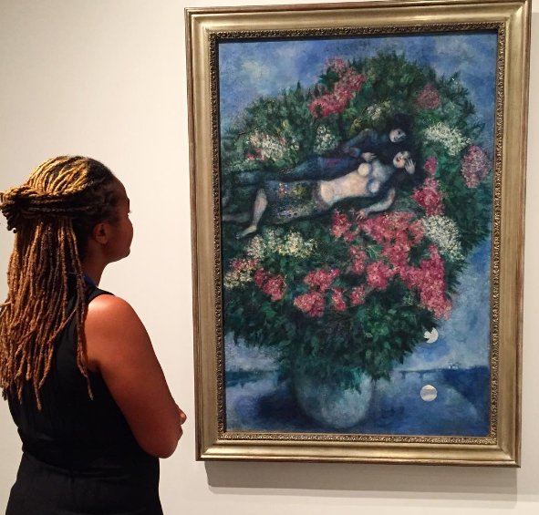 Happy birthday to Marc Chagall, born on this day in 1887. Enjoy “Lovers among Lilacs.” met.org/29m5PCs
