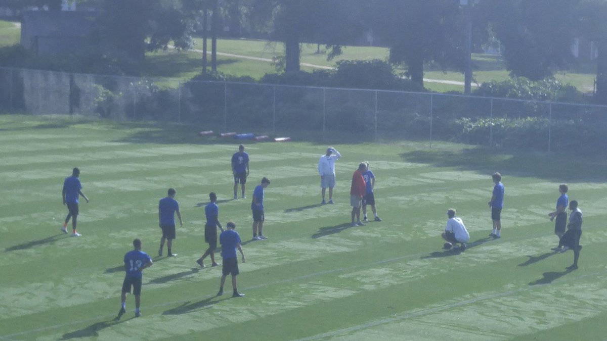 First practice on the new grass at the Skillet!