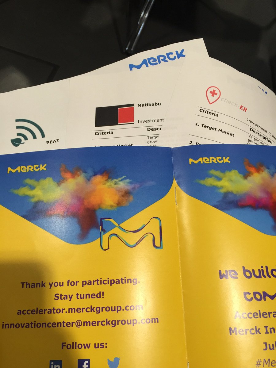 jotka's tweet photo. 3 great promising #startups in their fields @gartenbankio @matibabu8 @check_ER_ in  @merckgroup #merckaccelerator https://t.co/dcrr8myjBm