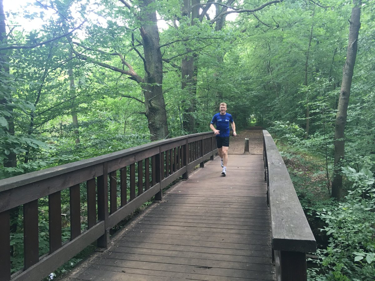 Fresh air, green trees &amp; sunshine - great to be enjoying my first outdoor run today since landing!