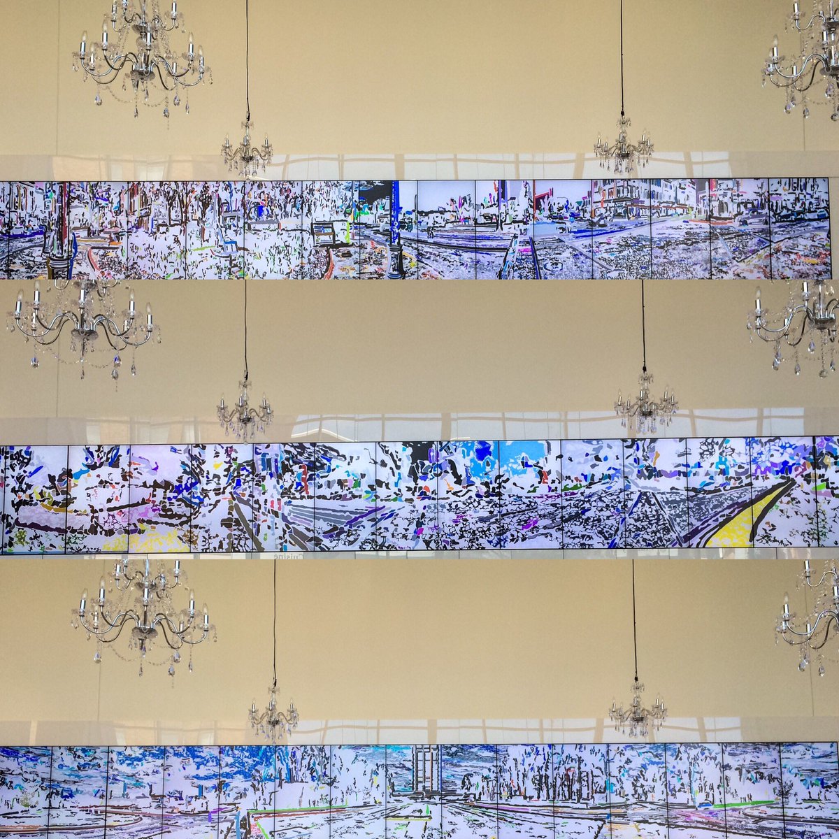 nataliefinStC's tweet photo. @FirstOntPAC #lobby #digitalart of @BrockUniversity #mathprof #billralph of #OurHomeSTC #streetscenes @InvestinSTC https://t.co/EMas9rc1W1