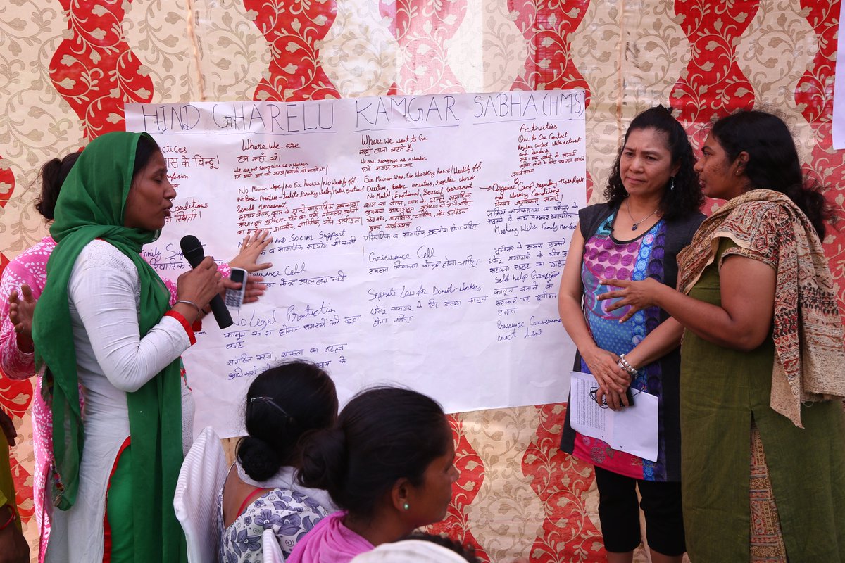 ILONewDelhi's tweet photo. Tomoko Nishimoto, Asst DG &amp; Regional Dir Asia &amp; Pacific ILO met with domestic workers community at Rangpuri Pahari. https://t.co/yljNQF3Dkc