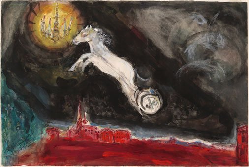 #MarcChagall, born this day in 1887, designed this backdrop for a 1942 ballet production. mo.ma/29kAODk
