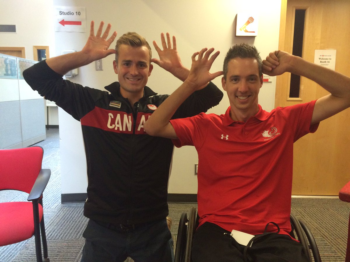 gordiej16's tweet image. Thanks @CBCOlympics for having me and a new member of the #redcaribou herd @byrondgreen to talk Olympics!