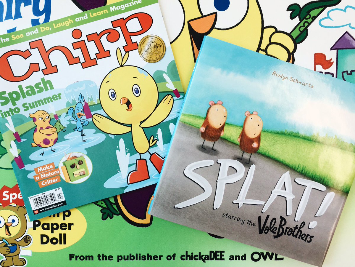RT to #WIN a copy of our summer #Chirp and this #kidlit! ☀️ Splash and splat into summer! #Giveaway ends at 8PM!