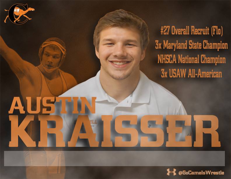 Campbell Wrestling (@gocamelswrestle) on Twitter photo Please welcome incoming freshman <a href="/Krazy_Kraiss34/">Austin Kraisser</a>! The #27 overall recruit in class of '16 by <a href="/FloWrestling/">FloWrestling</a> #GoCamels Please welcome incoming freshman <a href="/Krazy_Kraiss34/">Austin Kraisser</a>! The #27 overall recruit in class of '16 by <a href="/FloWrestling/">FloWrestling</a> #GoCamels