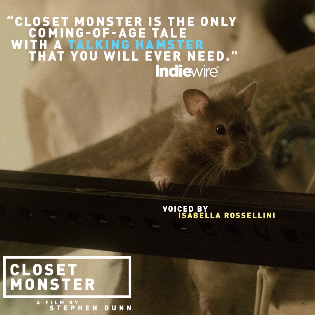 Isabella Rossellini (@isarossellini) on Twitter photo Long live #BuffyTheHamster <a href="/ClosetMonster16/">Closet Monster Movie</a> is playing in Canadian Theatres this Summer and US Theatres this Fall! Long live #BuffyTheHamster <a href="/ClosetMonster16/">Closet Monster Movie</a> is playing in Canadian Theatres this Summer and US Theatres this Fall!